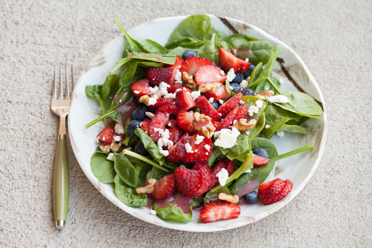 Quick And Easy Lunches - Strawberry Spinach Salad - Home Baked Joy